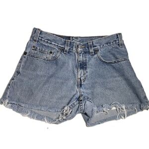 Vintage Levi's Women's 550 Jean Shorts Size 31 Relaxed Fit Cut Off 90s